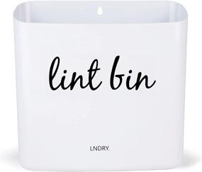 img 4 attached to Magnetic Lint Bin - Laundry Room Organization and Storage Solution with Lint Holder, Dryer Sheet Holder, Wall Mount Trash Can - Ideal for Farmhouse Laundry Room Decor and Accessories