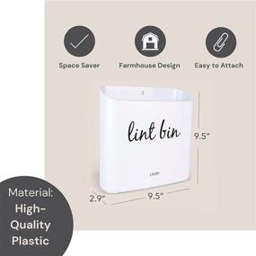 img 1 attached to Magnetic Lint Bin - Laundry Room Organization and Storage Solution with Lint Holder, Dryer Sheet Holder, Wall Mount Trash Can - Ideal for Farmhouse Laundry Room Decor and Accessories