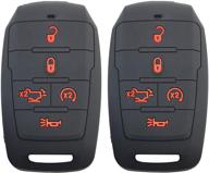 🔑 2pcs coolbestda key fob cover keyless entry shell holder skin for dodge ram 1500 pickup 2021 2020 2019 (part: 68291690ab/ac/ad) logo