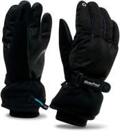 ultimate winter armor: 🧤 neoprene waterproof gloves for winter protection logo