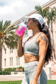 img 1 attached to 🍹 20oz SkinnyFit Super Shaker Bottle - BPA Free, Leak Proof, Mixing Grid Technology, Cup Holder Compatible. Ideal for Pre & Post-Workout Protein Shakes.