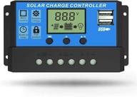 30a solar charge controller with dual usb ports, lcd display & multi-function adjustable, intelligent regulator for solar panels, batteries & street lights logo