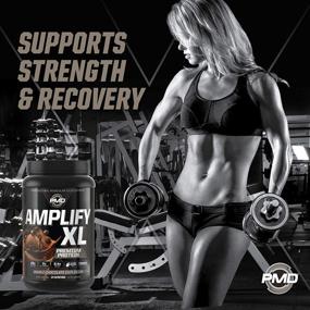 img 2 attached to 🏋️ PMD Sports Amplify XL Premium Whey Protein Supplement with Hydro Greens Blend - Glutamine and Whey Protein Matrix for Muscle, Strength, and Recovery - Double Chocolate Explosion Flavor (24 Servings)