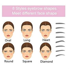 img 1 attached to 🔑 Transform Your Brows with our 8 Styles Reusable Eyebrow Stencil Kit including Handle and Strap - Washable and Easy to Use Eyebrow Shaping Templates