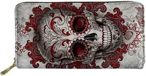 img 4 attached to JEOCODY Maxican Skeleton Floral Organizer Women's Handbags & Wallets