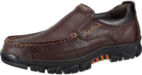 img 4 attached to CREPUSCOLO Genuine Non Slip Flexible Numeric_9_Point_5 Men's Shoes in Loafers & Slip-Ons