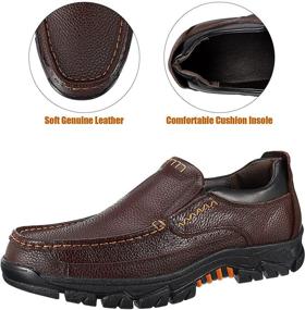 img 2 attached to CREPUSCOLO Genuine Non Slip Flexible Numeric_9_Point_5 Men's Shoes in Loafers & Slip-Ons