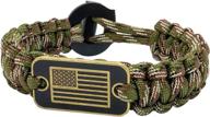 aarrows & co usa flag paracord survival bracelet: ultimate high tensile cobra weave with fire starter логотип