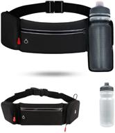 👜 ultimate hydration running belt bag: foldable water bottle holder, adjustable & water resistant fanny pack for men and women - includes 20oz bottle logo