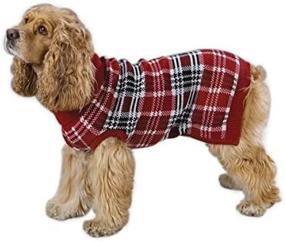 img 2 attached to 🐾 Stylish XX-Small Red Plaid Pet Sweater by Zack & Zoey – 8-Inch Acrylic English Design