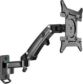 img 4 attached to 🖥️ HUANUO Monitor Wall Mount: Full Motion Gas Spring Arm Stand for 24-35 Inch Screens - Adjustable VESA Bracket, Max Load 26.4lbs