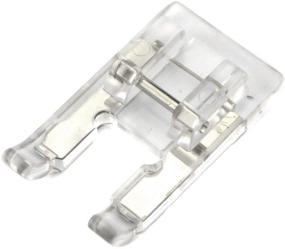 img 1 attached to 🧵 DREAMSTITCH 5mm Clear Open Toe Satin Stitch Presser Foot for Various Low Shank Snap-On Sewing Machines: Singer, Brother, Babylock, and More!