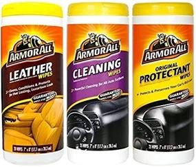 img 4 attached to 🚗 Enhanced Armor All Wipes: Ultimate Car Interior Cleaning Bonus Pack Including Leather Cleaner, Cleaning Solution & Protectant