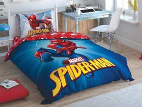 img 1 attached to 🕷️ Authentic Spiderman Time to Move Duvet Cover Set: 100% Cotton, Twin/Single Size (No Comforter)