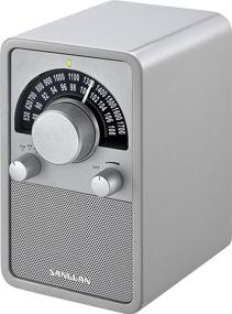img 2 attached to Enhance Your Space with the Sangean WR-15SR Table Top Wooden Radio in Silver Piano Finish