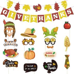 img 2 attached to Amosfun Thanksgiving Banner THANKS Decorations
