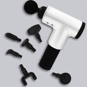 img 2 attached to 💆 Quiet Percussion Massage Gun for Deep Tissue Muscle Relaxation - Portable Handheld Massager Gun with Electric Brushless Motor, 6 Interchangeable Heads and Neck/Back Pain Relief - Perfect Gift for Men and Women