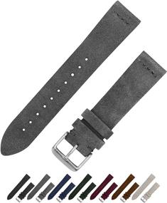 img 4 attached to 🕒 Slate Suede Watchband by Benchmark Straps