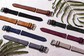 img 1 attached to 🕒 Slate Suede Watchband by Benchmark Straps