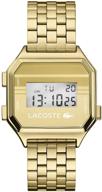 ⌚ lacoste berlin unisex gold tone quartz digital watch (model: 2020138) - sleek and stylish choice for casual wear logo