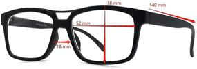 img 2 attached to 🚗 Nearsighted Glasses for Distance Driving - Myopia Glasses (2Pairs) Rectangular Square Shape for Men and Women