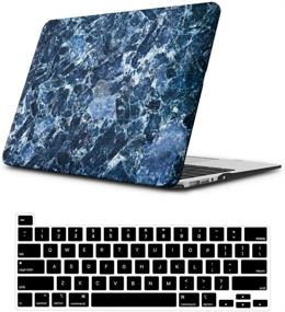 img 4 attached to 💻 DQQH Ultra Thin MacBook Pro 16 inch Case (A2141, 2019 Release) with Keyboard Cover - Dark Blue