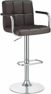 🪑 coaster home furnishings co- adjustable bar stool: enhance your décor with a brown/brown touch logo