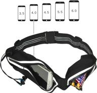 🏃 solmosaic waterproof running belt waist pack - fits iphone x, 8 plus - fanny pack for outdoor sports, hiking, and fitness - pockets belt for men and women during exercise logo