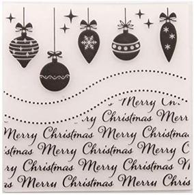 img 4 attached to 🔔 Enhance Your Card Making with the Joyful Home 1PC Christmas Bell Background Embossing Folder – Perfect for Floral DIY Projects, Plastic Scrapbooking, Photo Album Cards, Paper Crafts, and Decorative Template Molds