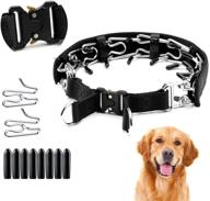 premium metal buckle dog prong collar with 2 extra pinch for optimal training - choker collar for small, medium, and large dogs logo