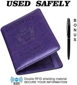 img 3 attached to 🛂 HERRIAT RFID Blocking Passport Holder for Men - Essential Travel Accessories