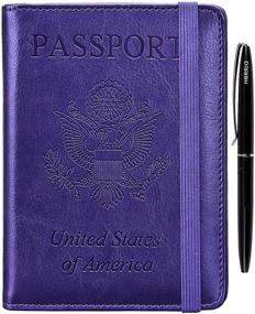 img 4 attached to 🛂 HERRIAT RFID Blocking Passport Holder for Men - Essential Travel Accessories