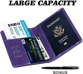 img 2 attached to 🛂 HERRIAT RFID Blocking Passport Holder for Men - Essential Travel Accessories