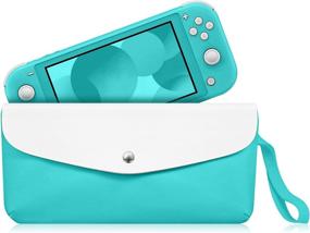 img 4 attached to Fintie Carry Case for Nintendo Switch Lite - Turquoise 🎮 Portable Travel Bag with Side Pocket, Game Card Slots, and Holding Strap