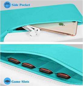 img 1 attached to Fintie Carry Case for Nintendo Switch Lite - Turquoise 🎮 Portable Travel Bag with Side Pocket, Game Card Slots, and Holding Strap