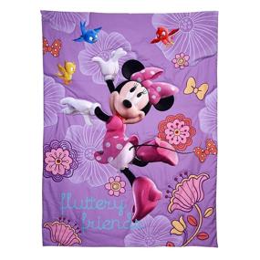 img 3 attached to 🌸 Набор постельного белья Lavender Disney Minnie's Fluttery Friends для малышей - 4 предмета