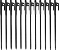 ultra-durable 12-pack black forged steel burly heavy duty camping tent pegs stake for outdoor adventures логотип