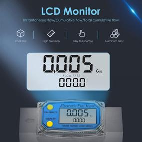 img 3 attached to 💧 CGOLDENWALL Turbine Flow Meter LCD Digital Display Flowmeter | 2-Inch Inlet/Outlet | Accurate Flow Measurement