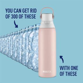 img 3 attached to 🌹 Rose Brita 20 Ounce Stainless Steel Water Filter Bottle - 1 Count, Ideal Stocking Stuffer