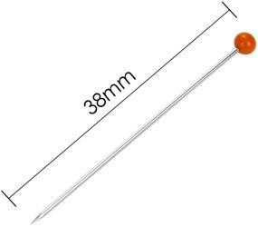 img 1 attached to 800 Pieces Sewing Glass Head Ball Straight Quilting Pins with Tomato Pin Cushion, Valar Dohaeris - Ideal for Jewelry, Wedding Dressmaking Components, Flower Decoration in 8 Colors