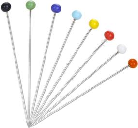 img 2 attached to 800 Pieces Sewing Glass Head Ball Straight Quilting Pins with Tomato Pin Cushion, Valar Dohaeris - Ideal for Jewelry, Wedding Dressmaking Components, Flower Decoration in 8 Colors