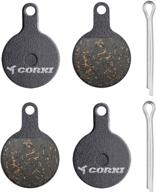 🚴 corki 2 pairs bicycle disc brake pads: tektro novela iox disc brakes - resin, semi-metallic, sintered metal options logo