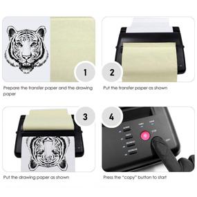 img 2 attached to 🖨️ TATELF Tattoo Transfer Stencil Machine - Thermal Copier Printer for Tattoo Artists, Tatttoo Supplies (Black)