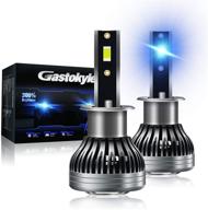 🔦 gastokyle h1 led headlight bulbs - high-performing 60w 10000 lumens 6500k cool white high beam/fog lamp light conversion kit (pack of 2) logo
