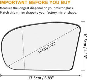 img 2 attached to 🔍 High-Quality LH Heated Mirror Glass for Mercedes E C Class W211 W203 2001-2007 - X AUTOHAUX