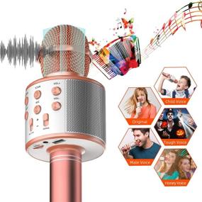 img 1 attached to TRONICMASTER Wireless Karaoke Microphone Bluetooth: The Ultimate 3-in-1 Portable Handheld Mic for Christmas, Home, Birthday Party, and More! Perfect for Kids with Voice Disguiser Feature