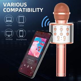 img 3 attached to TRONICMASTER Wireless Karaoke Microphone Bluetooth: The Ultimate 3-in-1 Portable Handheld Mic for Christmas, Home, Birthday Party, and More! Perfect for Kids with Voice Disguiser Feature