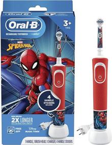 img 4 attached to 🕷️ Oral-B Kids Electric Toothbrush with Marvel's Spiderman, Suitable for Children 3+