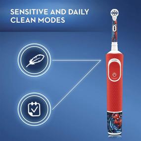 img 2 attached to 🕷️ Oral-B Kids Electric Toothbrush with Marvel's Spiderman, Suitable for Children 3+