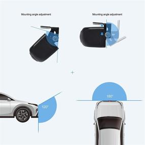 img 2 attached to 🚗 PARKVISION Super Wide Angle Multiview Smart Backup/Front Camera: 180° Horizontal Angle, Switchable Modes (Wide View/Split View/Top View) via One-Key Button. Ideal for Cars, RVs, Pickups, and Mini Trucks.